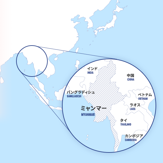 ミャンマー地図 - インドing