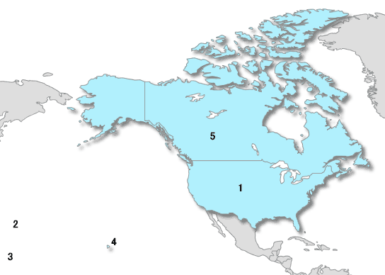 北アメリカの最も大きい国は、カナダ、アメリカ合衆国、メキシコ。のイラスト素材・ベクター Image 57525362