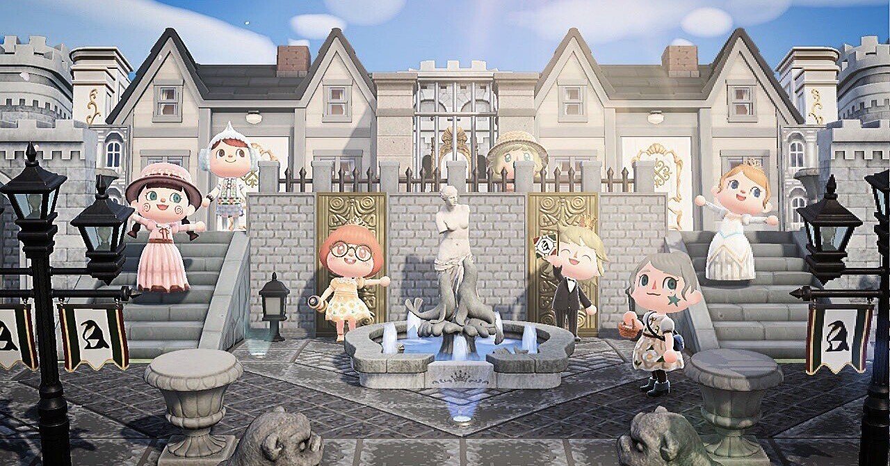 あつ森 住宅街を作りたいなら必ず見た方が良い！三段構成で巨大な庭付きの大規模住宅街がマジで凄い！ あつまれどうぶつの森島訪問