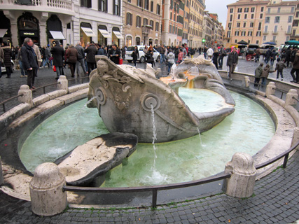 ローマの噴水-4 ヴァチカン宮殿 サン・ピエトロ広場 Italia