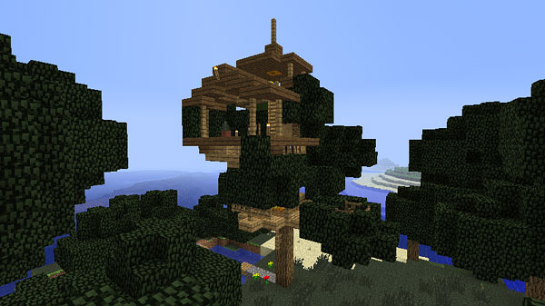 ツリーハウスの秘密基地Minecraft