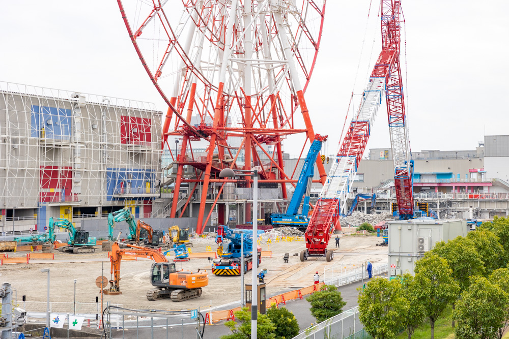 東京散策132-3 惜しまれつつ閉館したパレットタウン解体工事現場』お台場 東京