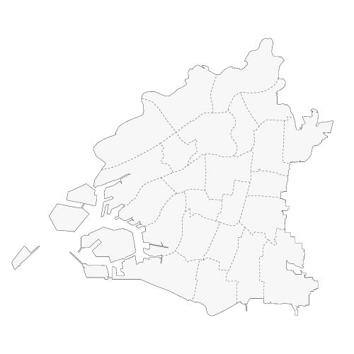 大阪市の地図イラスト - No: