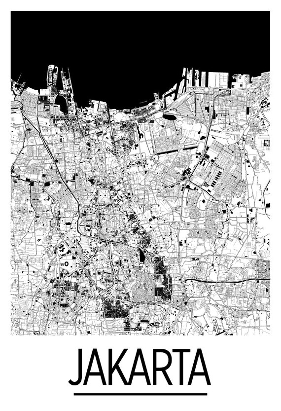 ジャカルタ インドネシア地図柄ヘビーウェイトTシャツ – クロスフィールド