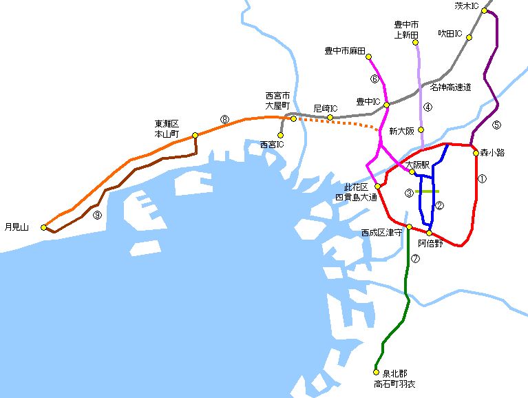 大阪市内・阪神高速環状線資料
