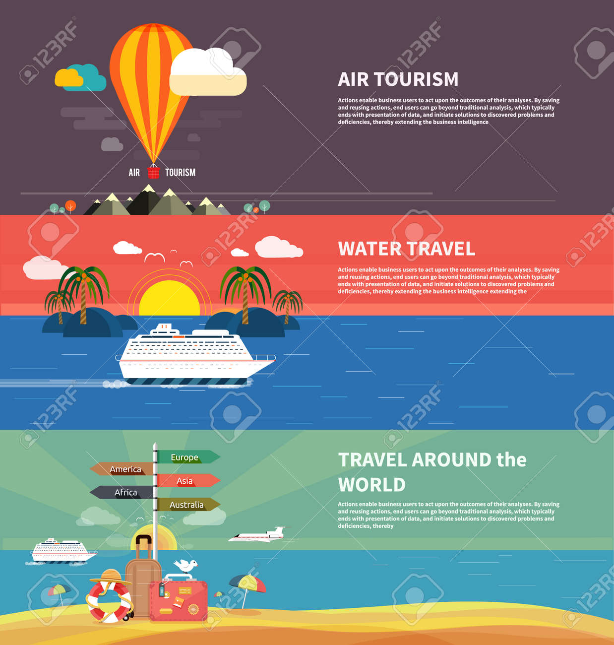 ツアー紹介_リゾート旅_裏面パンフレット旅行の無料デザインテンプレート印刷のラクスル