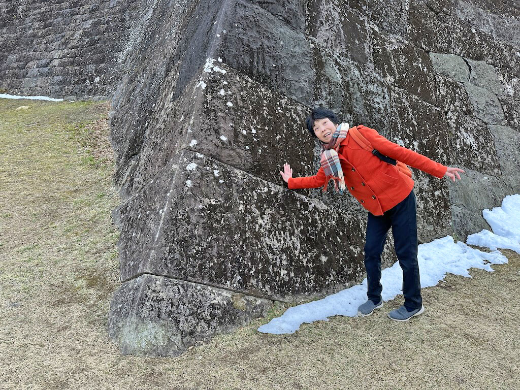 仙台城石垣 青葉城 本丸北壁宮城縣仙台市石垣市-照片素材