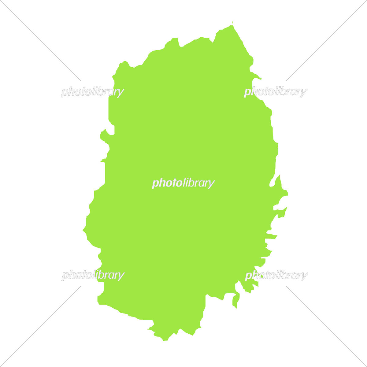 都道府県地図 岩手県 : ID-1133ご当地写真・イラスト素材サイト