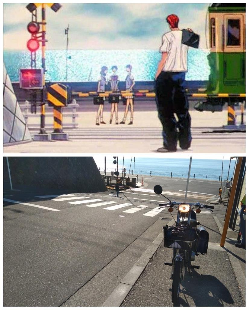 GWの『スラムダンク』聖地・鎌倉高校前はえらいことになっていた「こんなの見たことねえよ」 - Togetter