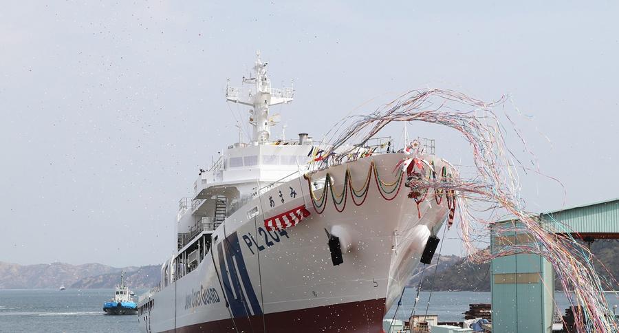 巡視船「おおすみ」引渡し式🎊4月21日 金 に、三菱重工マリタイムシステムズ株式会社玉野本社工場で、大型巡視船「おおすみ」の引渡し式が実施され、海上保安庁へ引渡されました✨本船は、巡視船「みやこ」に続く海上保安庁向け大型巡視船の2番船となり、今後は、第