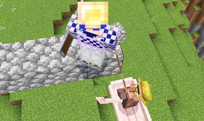 拠点移動ではロバが大活躍！チェストを装着して大量荷物移動