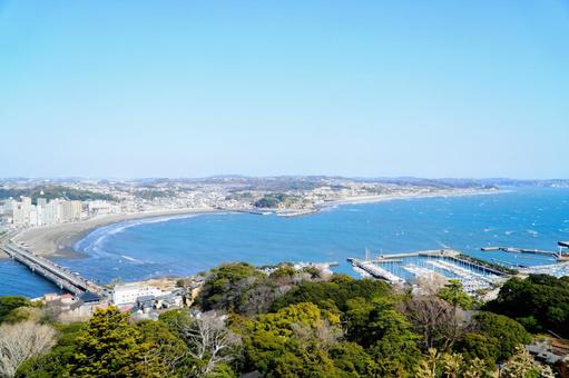江の島と青い空の写真素材114648551- PIXTA