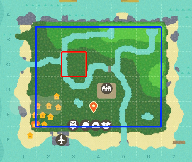 あつ森 島全体の広さと各建物のマス数 区画整理にこころぐゲーム