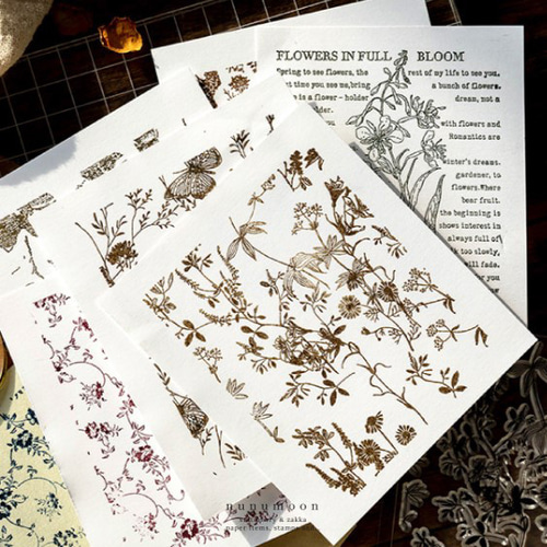 ボタニカル 海外 スタンプ 5種