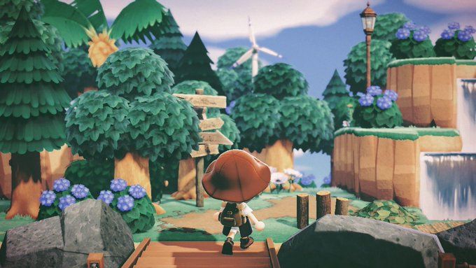 あつ森 島の入り口♡飛行場から案内所への道をおしゃれにレイアウト・島クリエイト - マイミーボックス myme