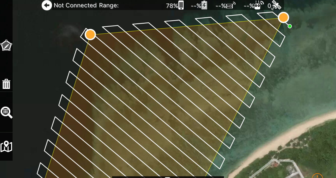 ドローンで空撮した造成現場の20枚の写真をオルソ画像株式会社 島田技建