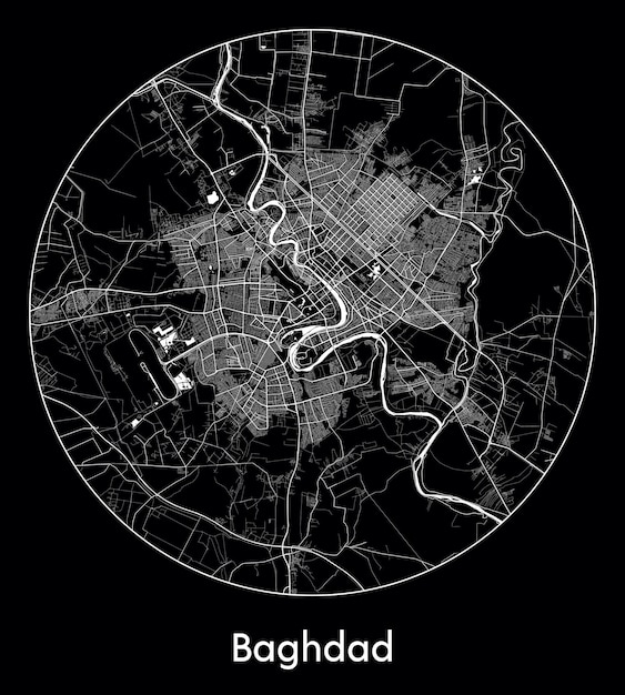 Map of baghdadロイヤルティフリーのストックベクタ