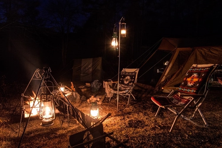 ランタンスタンド 打ち込み・クランプ式両用 軽量