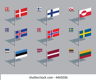 アイスランドノルウェー国旗 - アイスランドのストックフォトや画像を多数ご用意 - アイスランド,