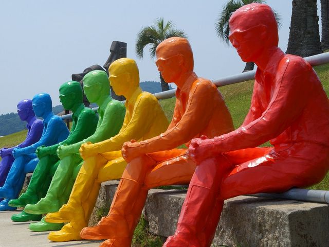 不思議なパワーがある７体のモアイ像 サンメッセ日南