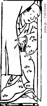 お玄関先での風情ある撮影❣️❣️ 舞妓さんといえば格子戸と暖簾のイメージがある方も多いのではないでしょうか⁉️ お玄関先で暖簾をくぐるポーズはとても人気です、野外撮影付きのプランをお選びいただきますと撮影可能です～ぎをん彩ウエブサイト：https:kyoto