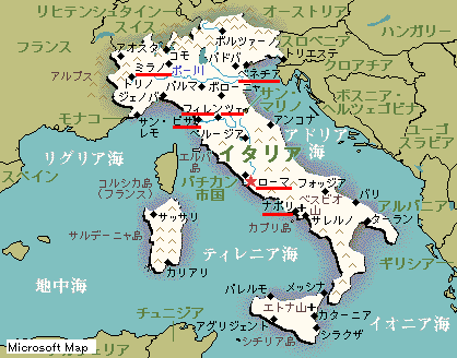 イタリア 地図 観光スポット 8 x