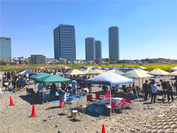 川崎市多摩川緑地バーベキュー広場格安バーベキューレンタルのBBQ-HOPE