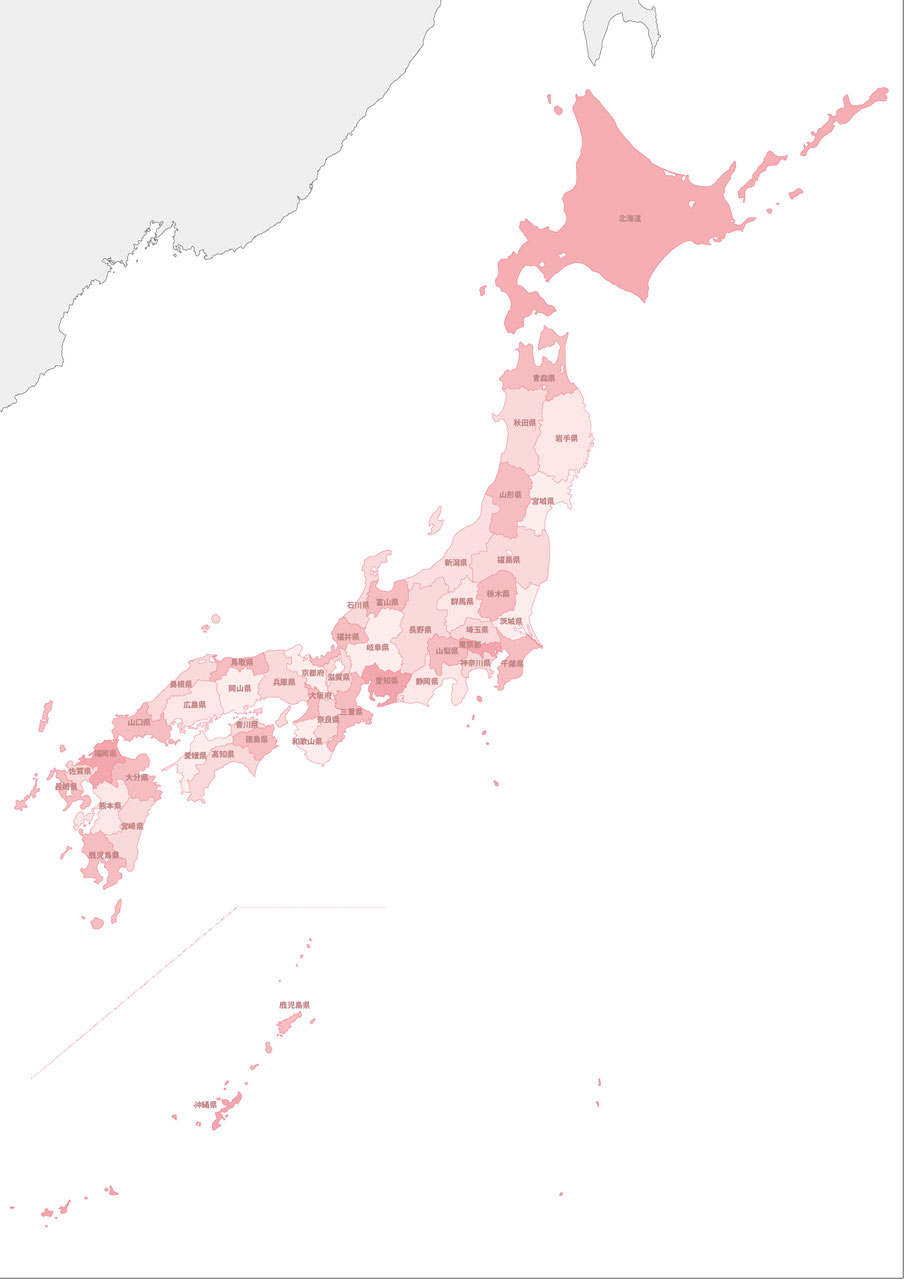 資料のプリント 地方別白地図 北海道地方学習プリント.com