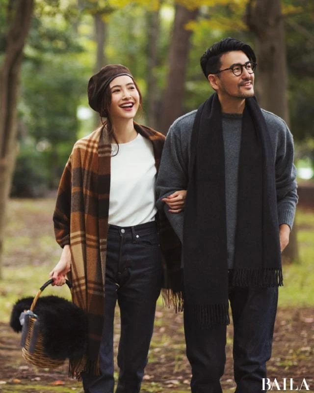 ドライブデートの日は、冬小物をプラスした顔映えブラウスコーデ 2018 12