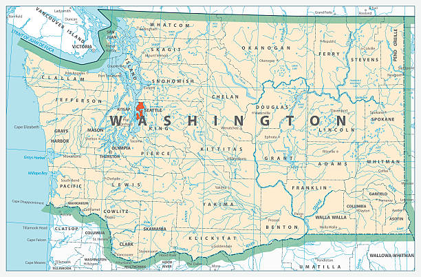 ワシントン州 ワシントン州 政治地図 米国州