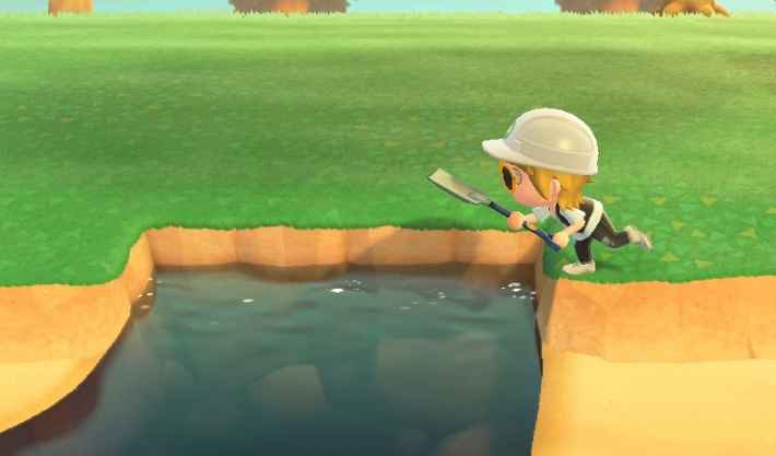 あつ森 島の南の河口を使った島クリエイト作業動画:DAILY CREATE