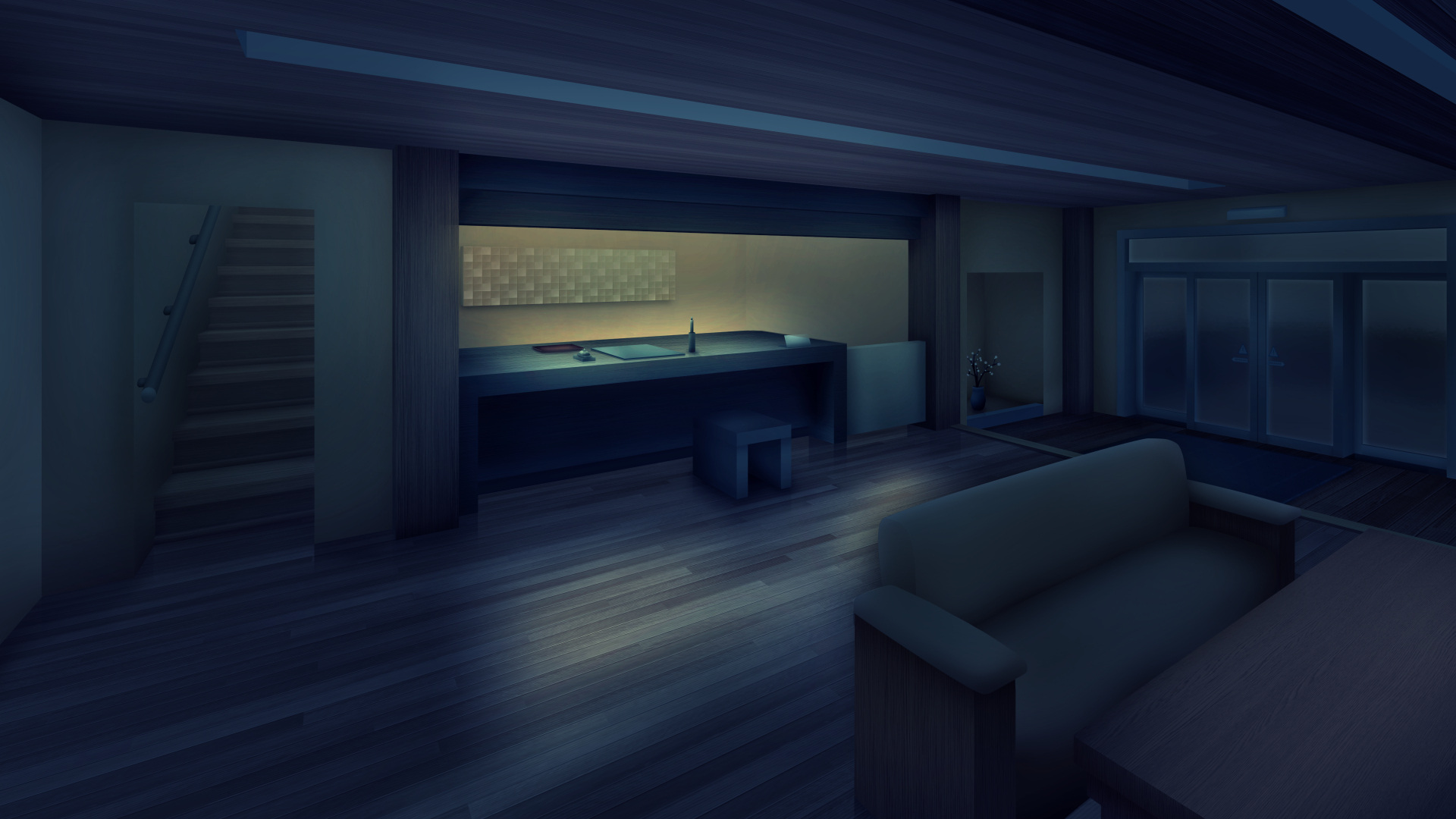 フリー素材旅館のフロント 3枚背景イラストみんちりえ