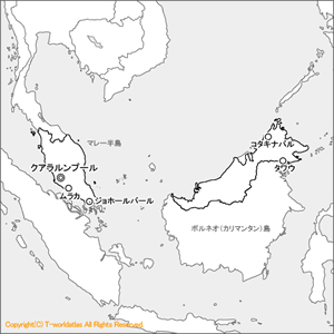 ボルネオ島・サバ州の分かりやすい地図 ボルネオ ツーリーフトラベル