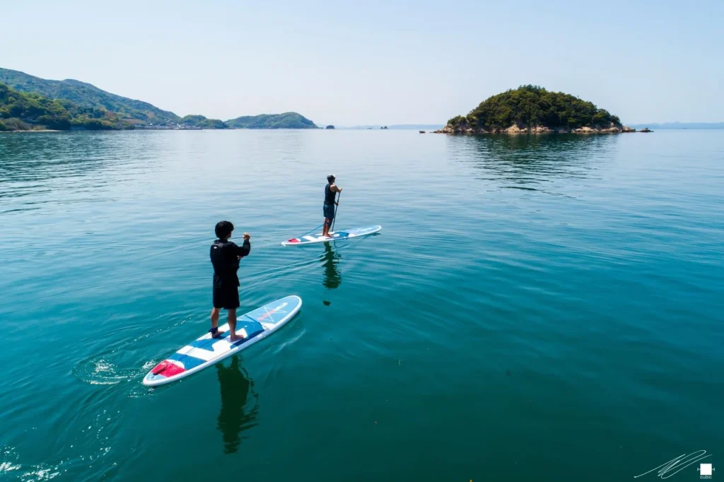 瀬戸内海 小豆島の海で漁業体験ビーチ付きリゾートホテル、シータイガーアイランドイン小豆島