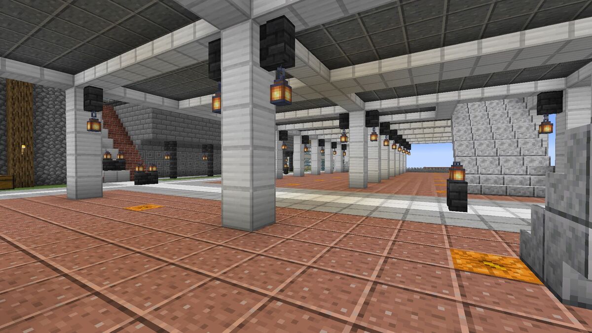 マイクラ 赤レンガ倉庫の作り方巨大倉庫を設計図から建築する - ゆずかきのマイクラサバイバル開拓日誌ブログ