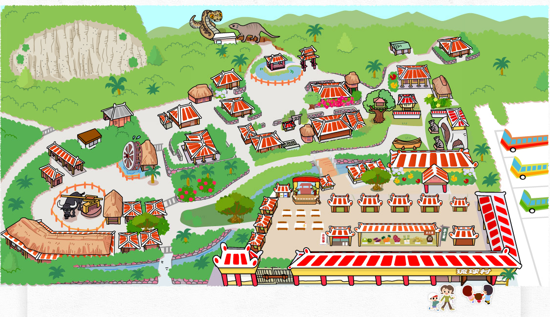 名護の観光スポットを楽しくわかりやすく載せたガイドマップ沖縄の印刷・広告のことなら 琉球若草