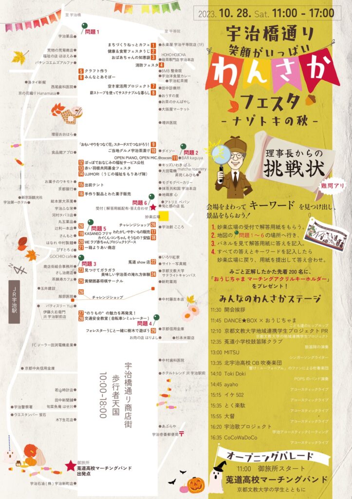 宇治市 「笑顔がいっぱい わんさかフェスタ」2024年も大盛り上がり！ 宇治のお店や市民団体・学校・企業による出展、ご当地ゆるキャラも勢揃い！号外NET