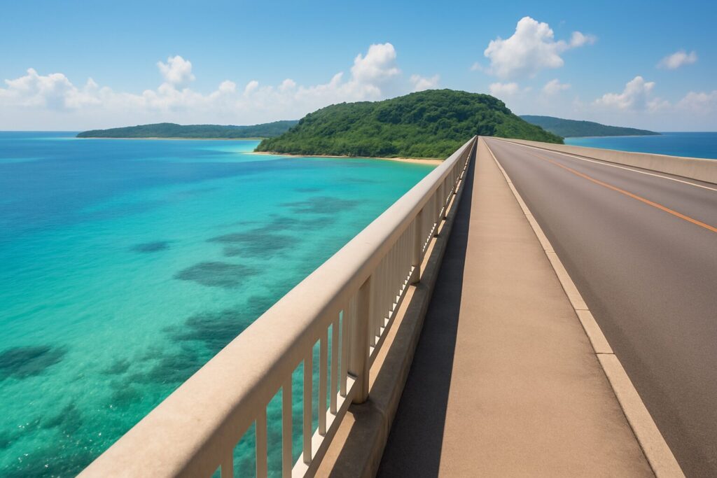 沖縄のパノラマ！古宇利大橋から見える古宇利島の魅力的な風景沖縄現地ツアー・アクティビティ情報サイト「ナツタビ」