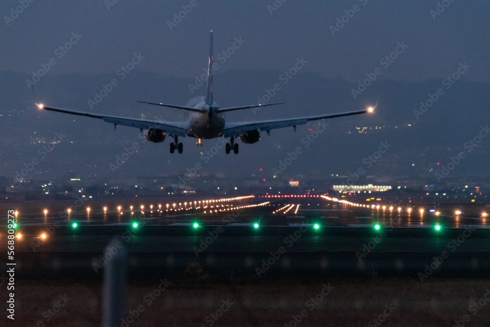 千里川土手で夜間の飛行機撮影に挑戦！etoile studio