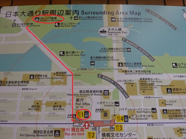 赤レンガ倉庫 交差点 の地図