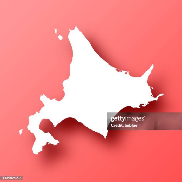 カラフルな水彩の北海道地図のイラスト素材181651543 毎月1点無料 フリー