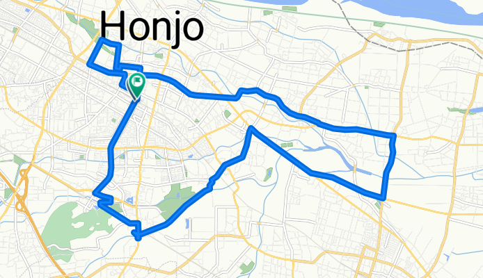 中山道の宿場町、本庄ルート 本庄市ルート- Cycling Route