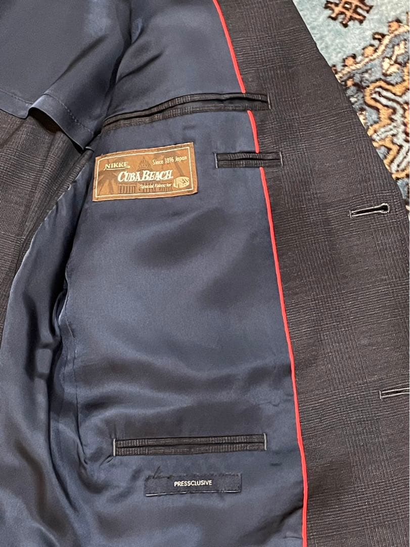 極美品✨️ジェイプレス セットアップスーツSキューバビーチ生地 グレンチェック