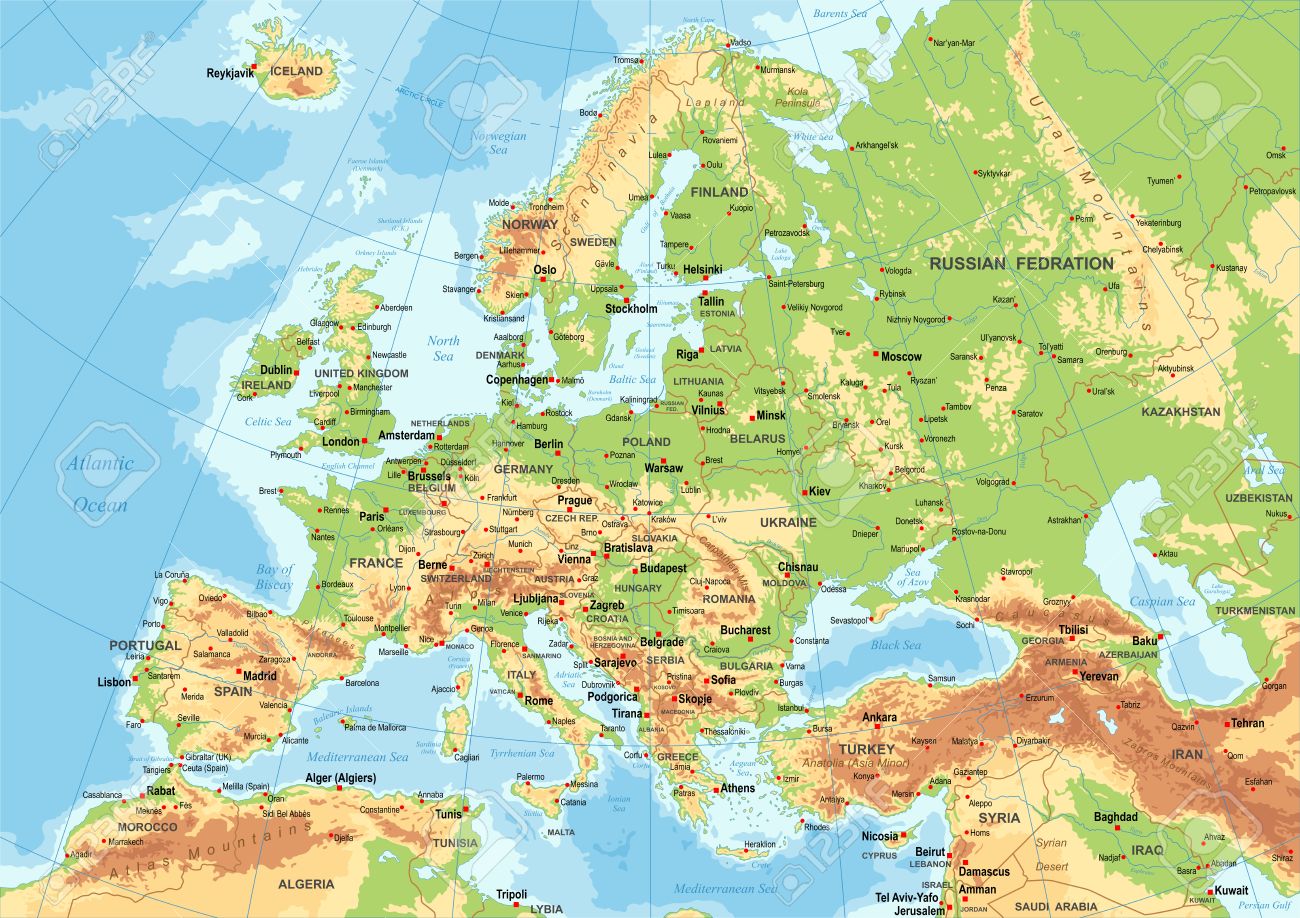 ヨーロッパ州図 大ボード世界州別地図地図のご購入は「地図の専門店 マップショップ ぶよお堂」