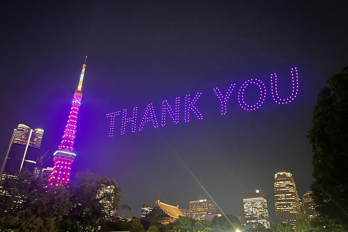 ピンクリボン東京タワー」の夜景壁紙・写真maeteru