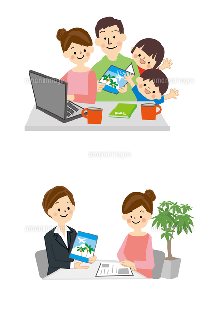 ワクワクしながら旅行計画を立てる女性のイラスト素材90662677- PIXTA