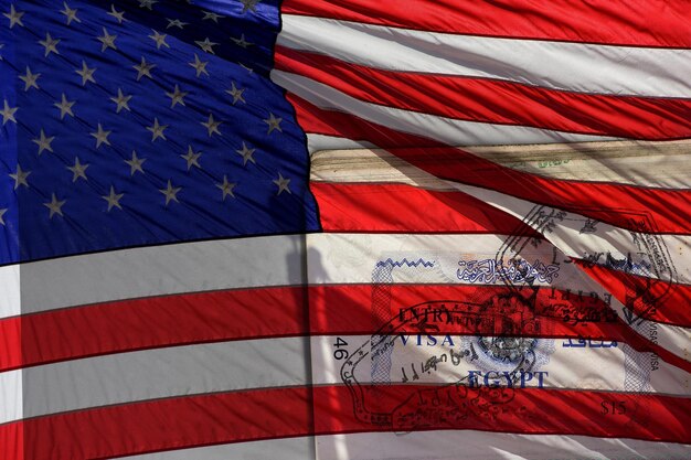 ニューヨークには旗がいっぱいNew York 摩天楼