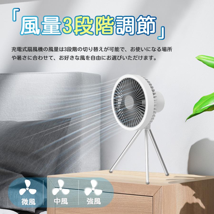 夜のテント内も明るく涼しい 1秒でセット完了。吊り下げ可の扇風機一体型ランタンマクアケ - アタラシイものや体験の応援購入サービス