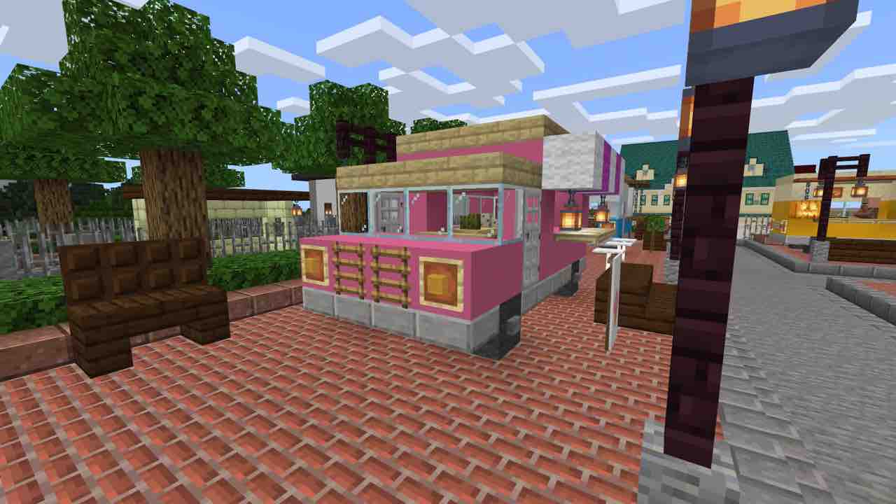 ５分建築 ミツバチキッチンカー🐝 マイクラ コメント欄にて材料紹介