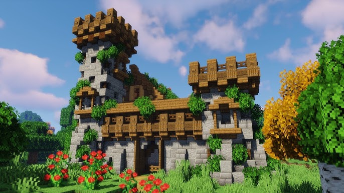 マイクラ日記83 巨大建築開始！和風の城の簡単な建築方法とは？ぽじとらオンライン